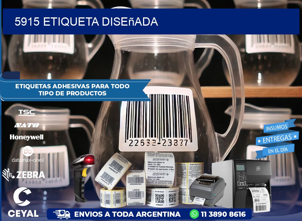 5915 etiqueta diseñada