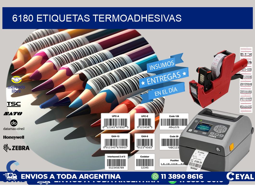 6180 etiquetas termoadhesivas