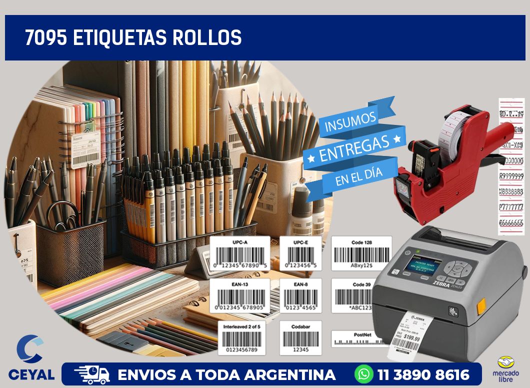 7095 etiquetas rollos