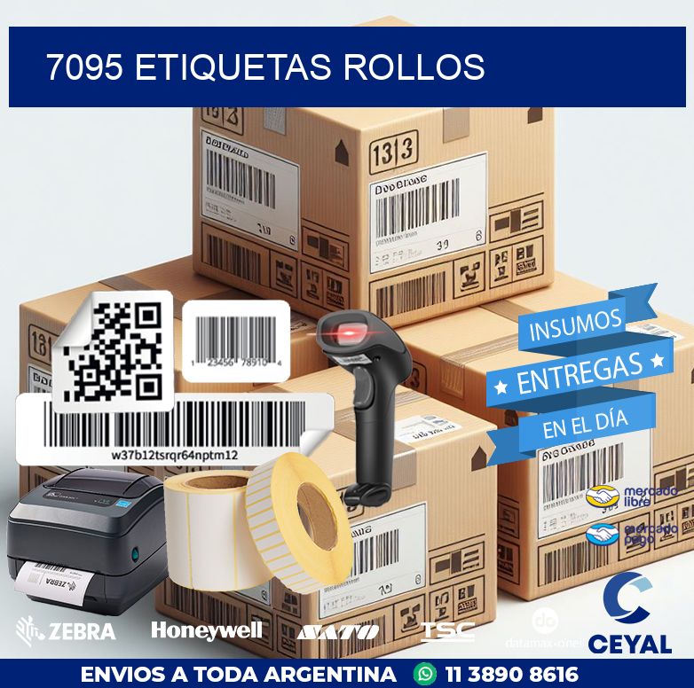 7095 etiquetas rollos