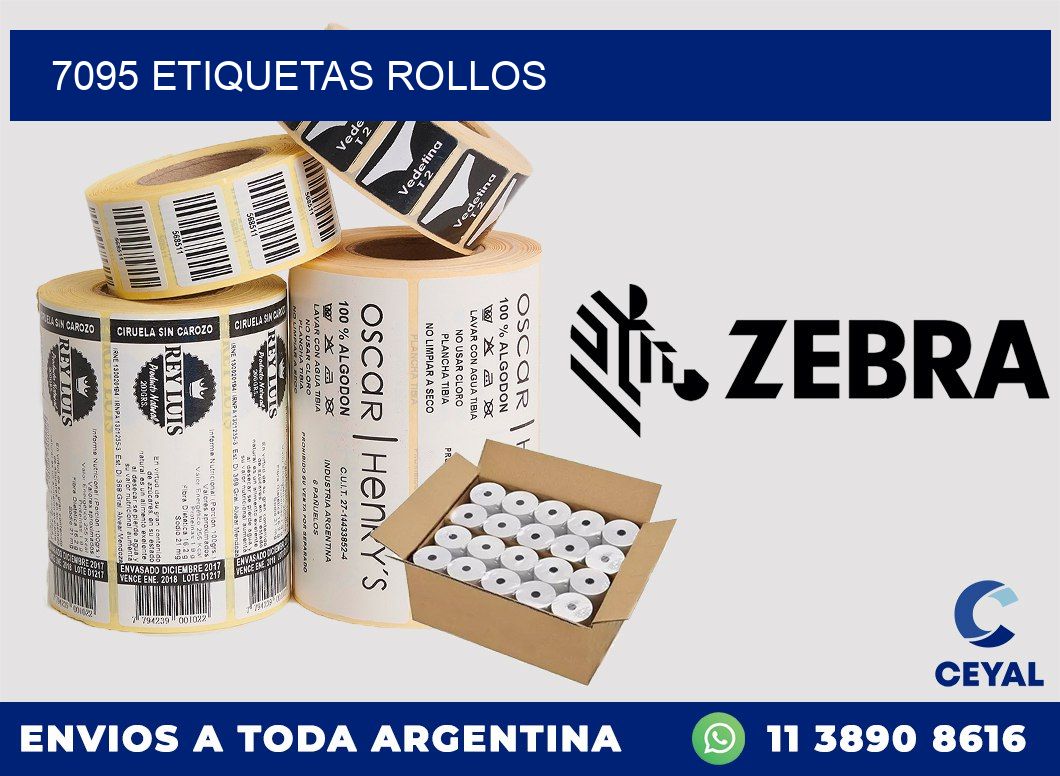 7095 etiquetas rollos