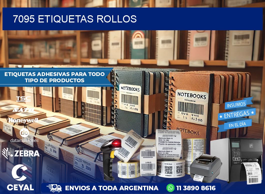 7095 etiquetas rollos