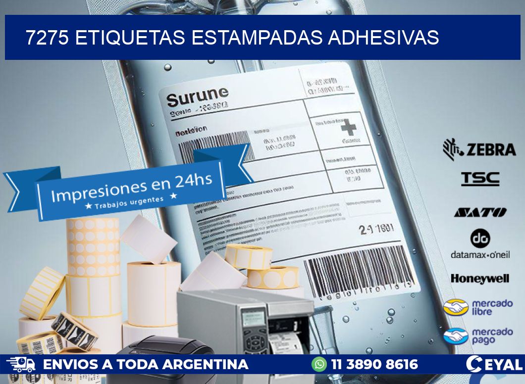 7275 etiquetas estampadas adhesivas