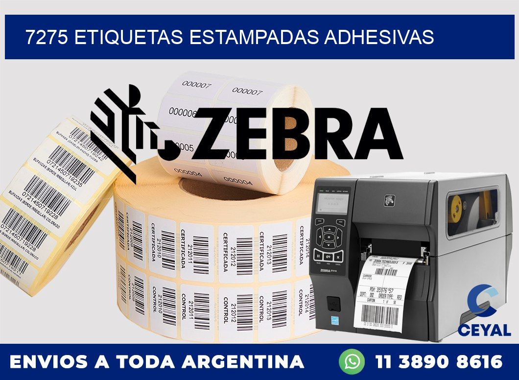7275 etiquetas estampadas adhesivas