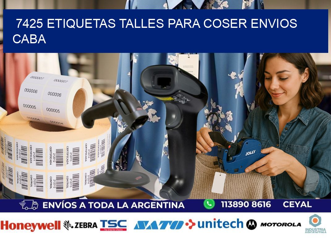 7425 ETIQUETAS TALLES PARA COSER ENVIOS CABA