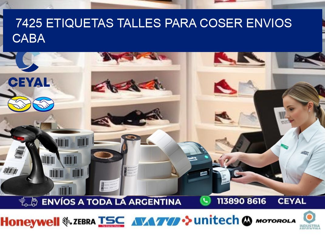7425 ETIQUETAS TALLES PARA COSER ENVIOS CABA