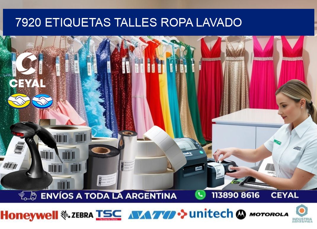 7920 ETIQUETAS TALLES ROPA LAVADO