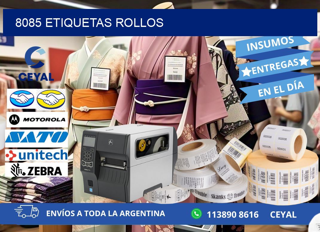 8085 etiquetas rollos
