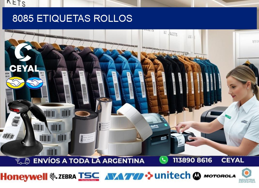 8085 etiquetas rollos