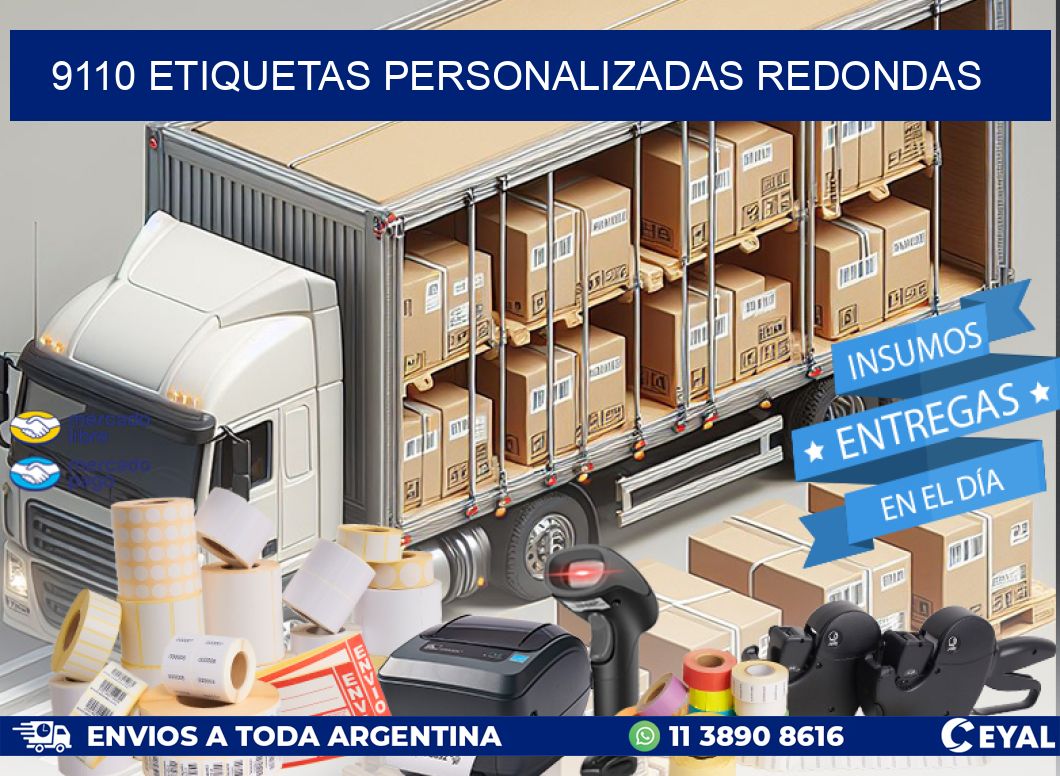 9110 Etiquetas personalizadas redondas