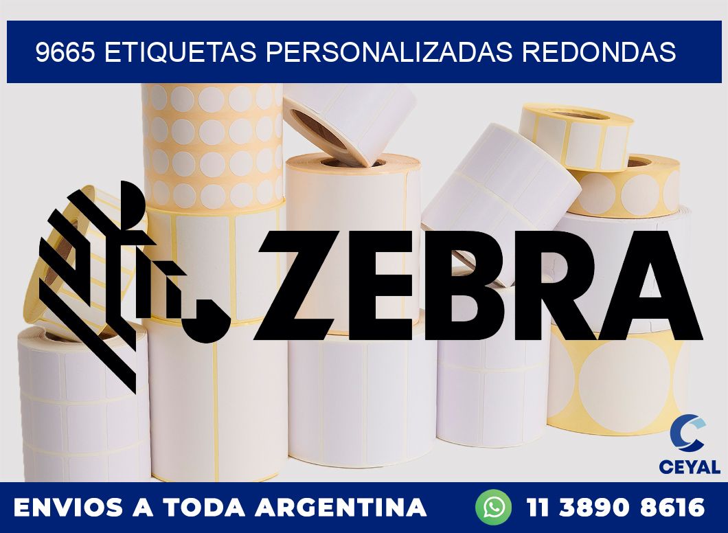 9665 Etiquetas personalizadas redondas