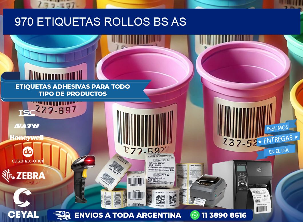 970 etiquetas rollos BS AS