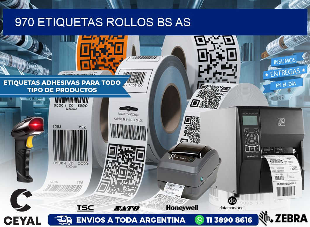970 etiquetas rollos BS AS