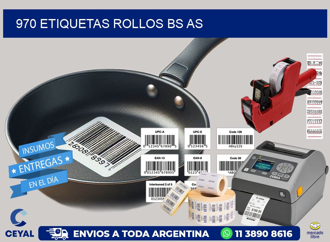 970 etiquetas rollos BS AS