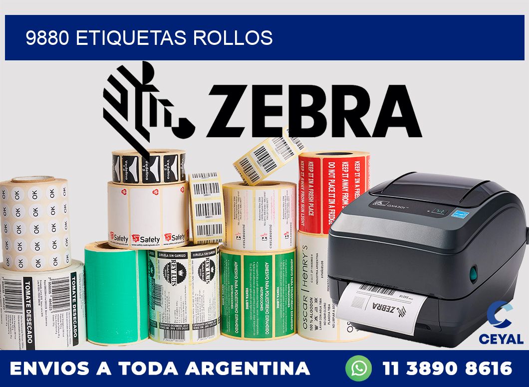 9880 etiquetas rollos