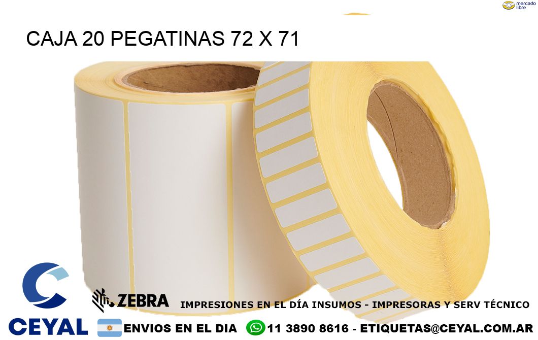 CAJA 20 PEGATINAS 72 x 71