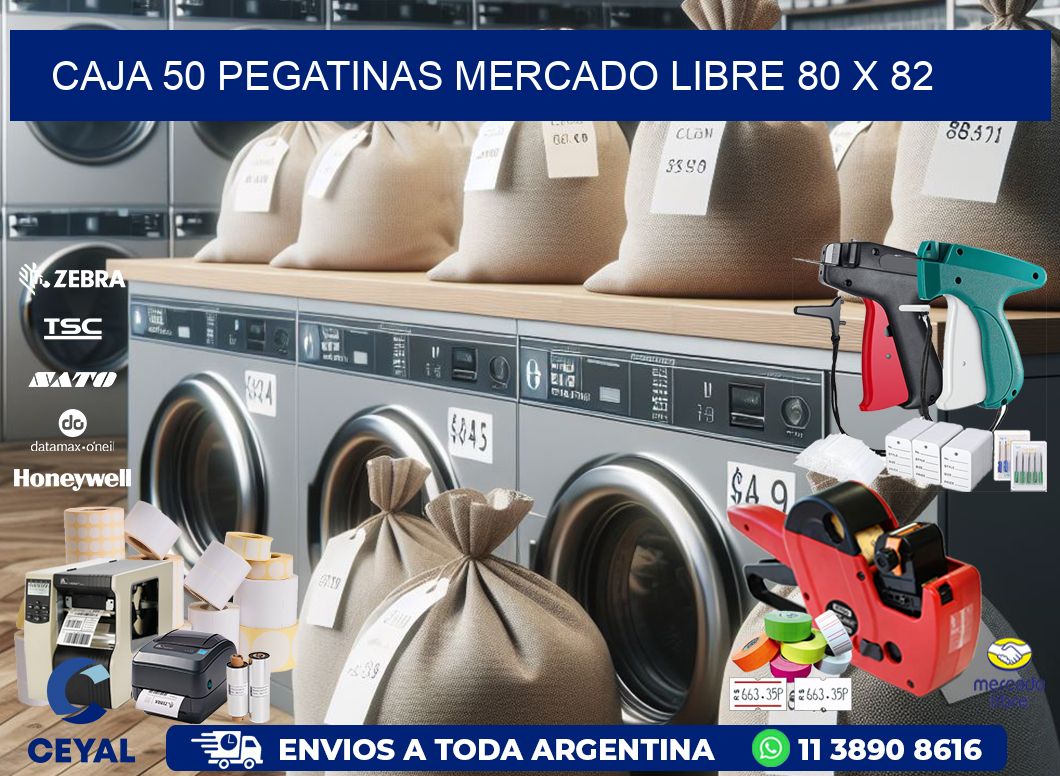 CAJA 50 PEGATINAS MERCADO LIBRE 80 x 82