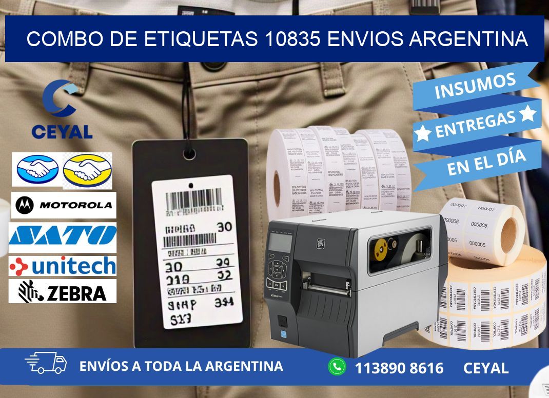 Combo de etiquetas 10835 ENVIOS ARGENTINA
