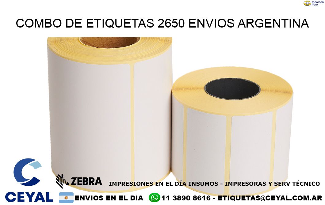 Combo de etiquetas 2650 ENVIOS ARGENTINA