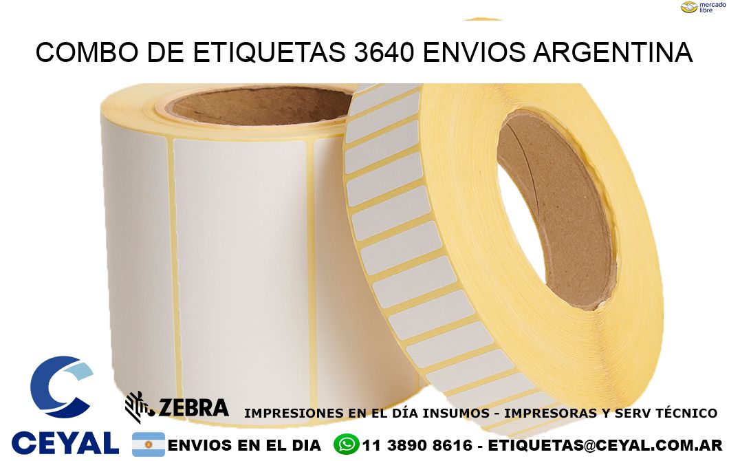 Combo de etiquetas 3640 ENVIOS ARGENTINA