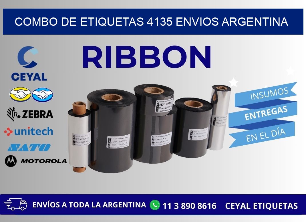 Combo de etiquetas 4135 ENVIOS ARGENTINA