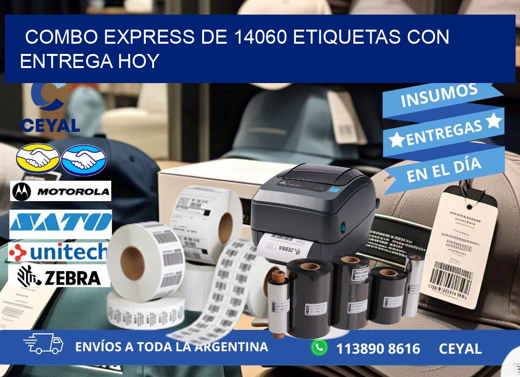 Combo express de 14060 etiquetas con entrega hoy