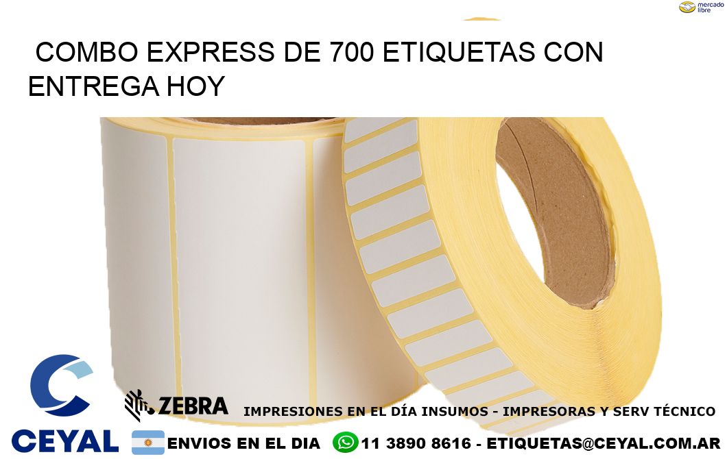 Combo express de 700 etiquetas con entrega hoy