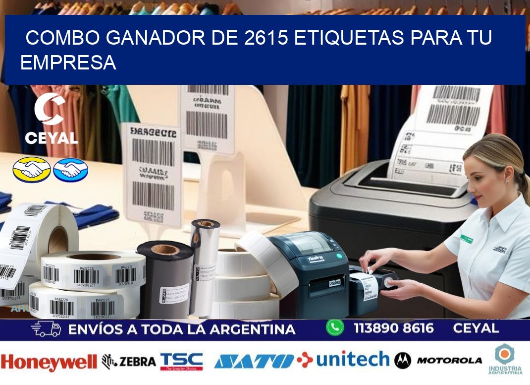Combo ganador de 2615 etiquetas para tu empresa