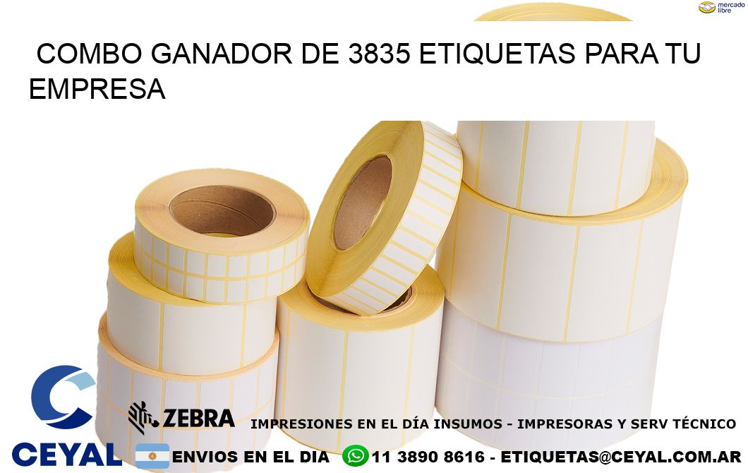 Combo ganador de 3835 etiquetas para tu empresa