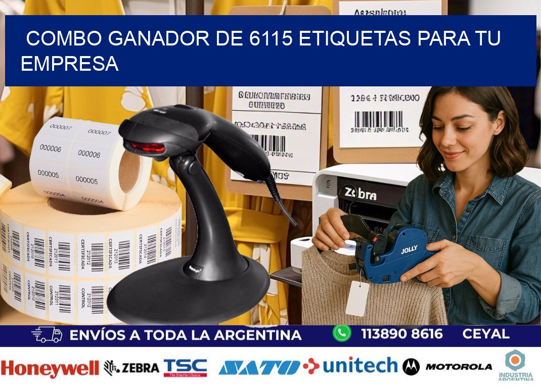 Combo ganador de 6115 etiquetas para tu empresa