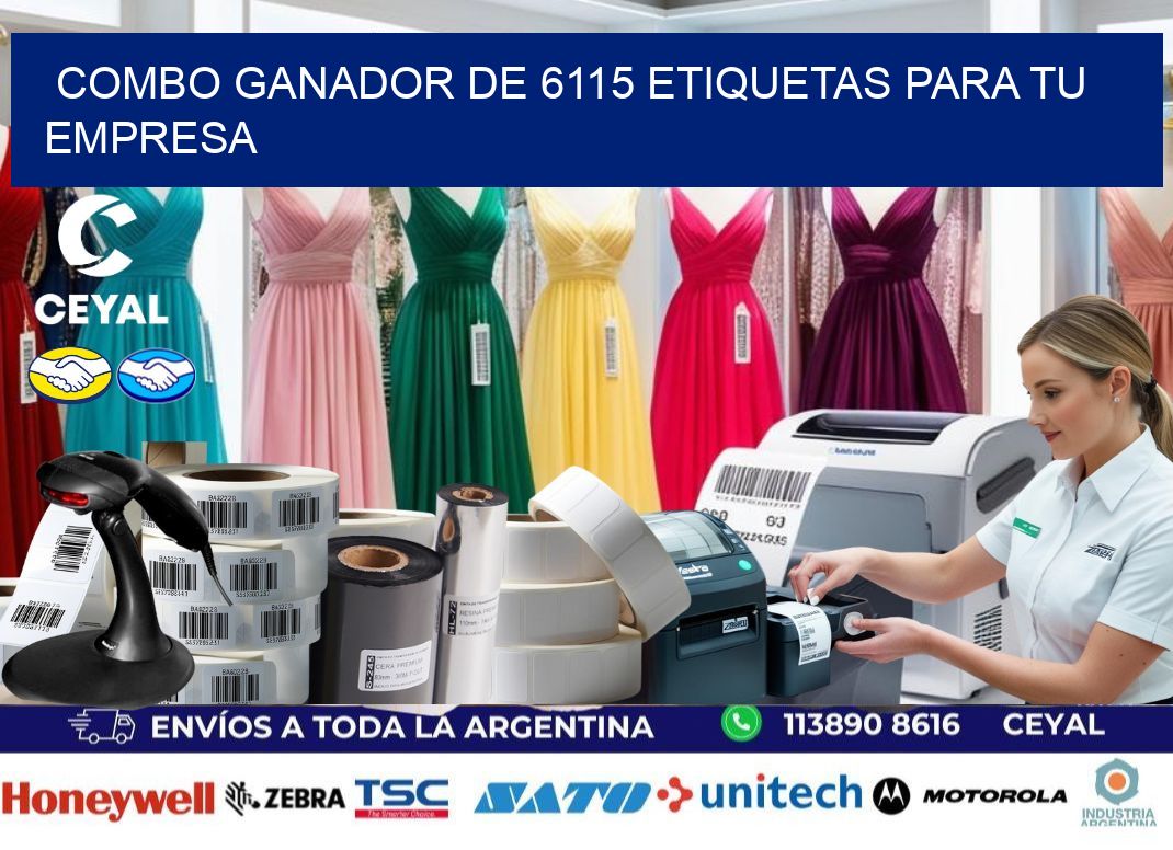 Combo ganador de 6115 etiquetas para tu empresa