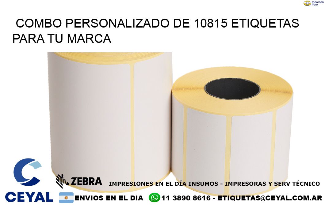 Combo personalizado de 10815 etiquetas para tu marca