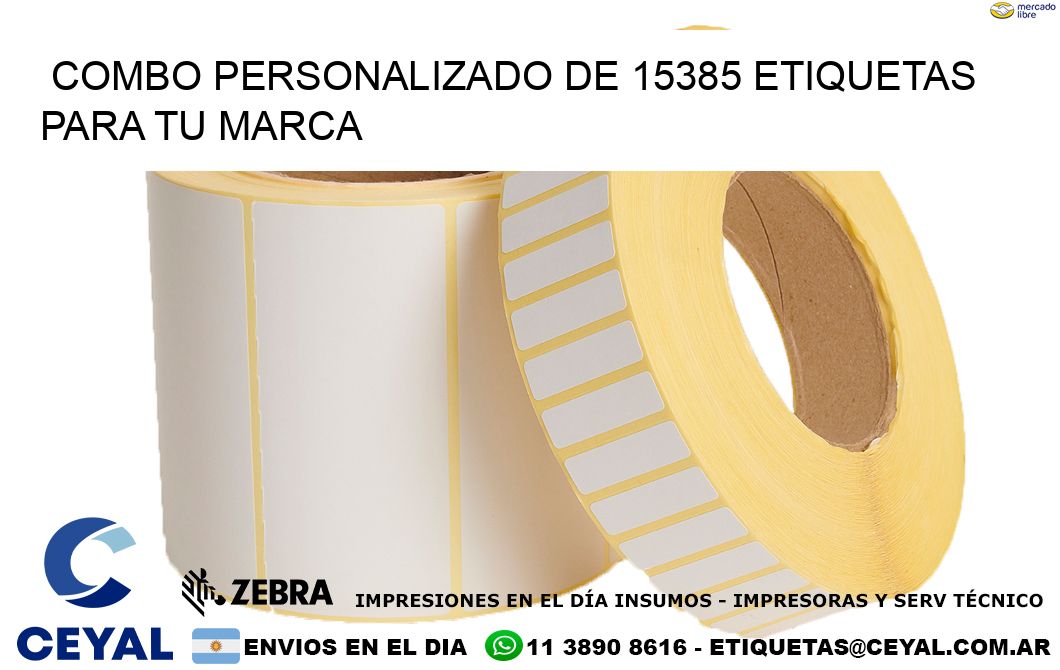 Combo personalizado de 15385 etiquetas para tu marca