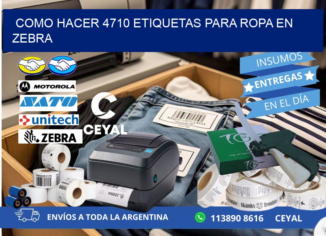 Como hacer 4710 etiquetas para ropa en zebra