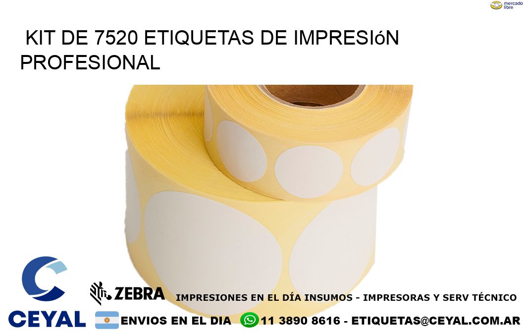 Kit de 7520 etiquetas de impresión profesional