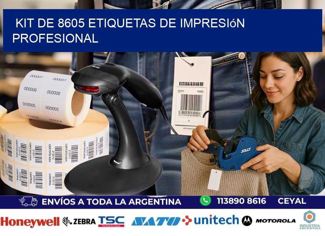 Kit de 8605 etiquetas de impresión profesional