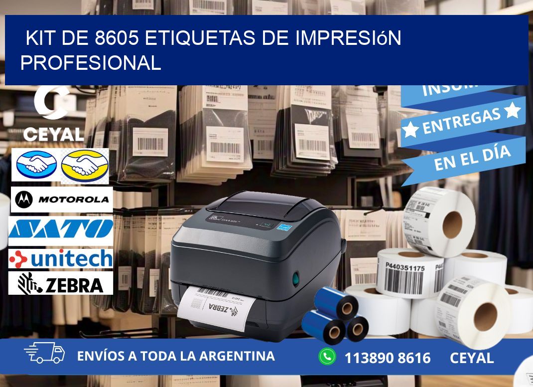 Kit de 8605 etiquetas de impresión profesional