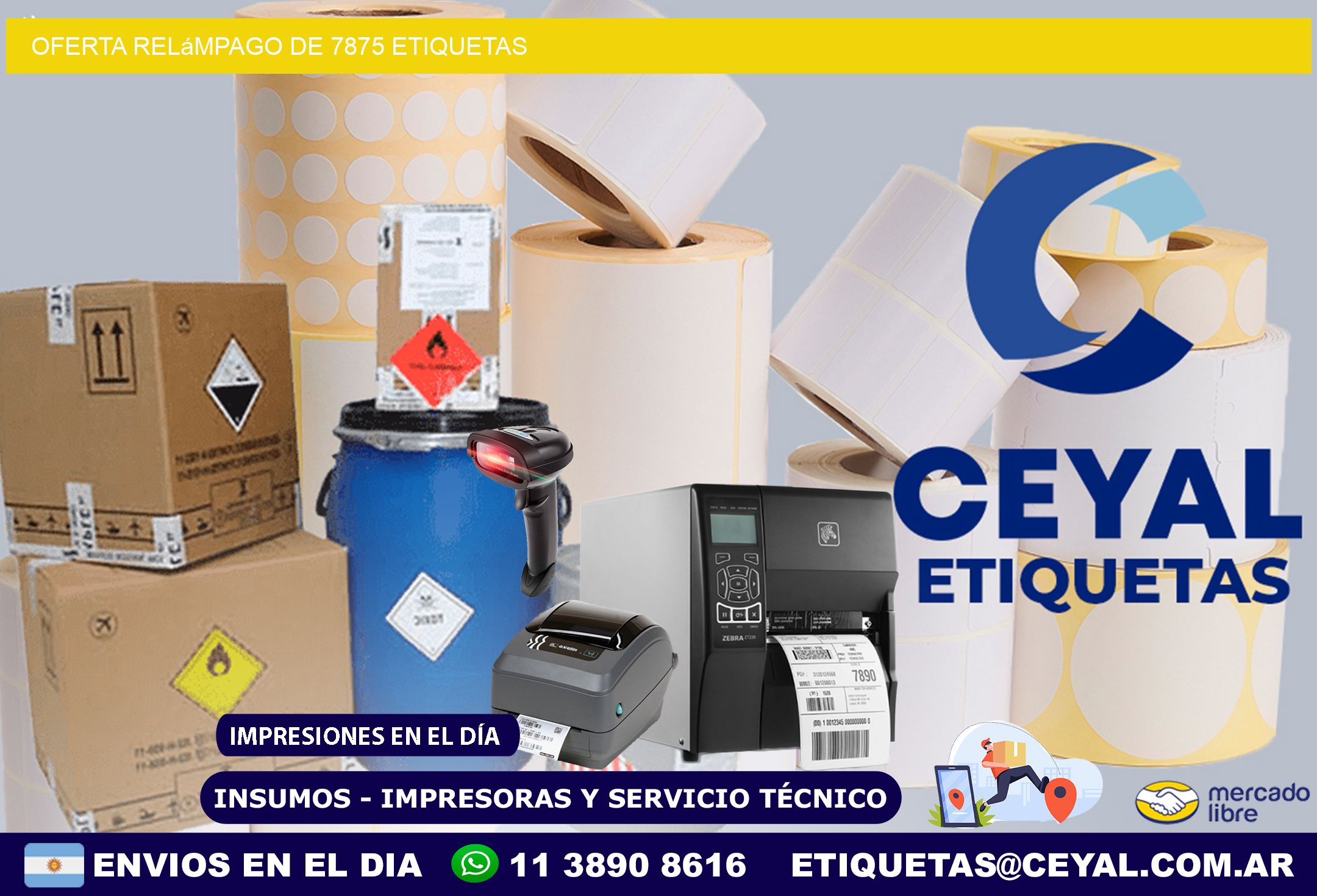 Oferta relámpago de 7875 etiquetas