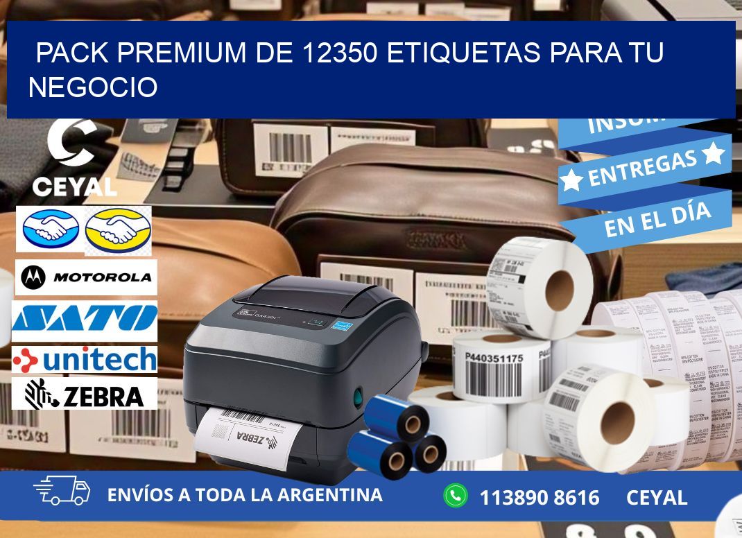 Pack premium de 12350 etiquetas para tu negocio