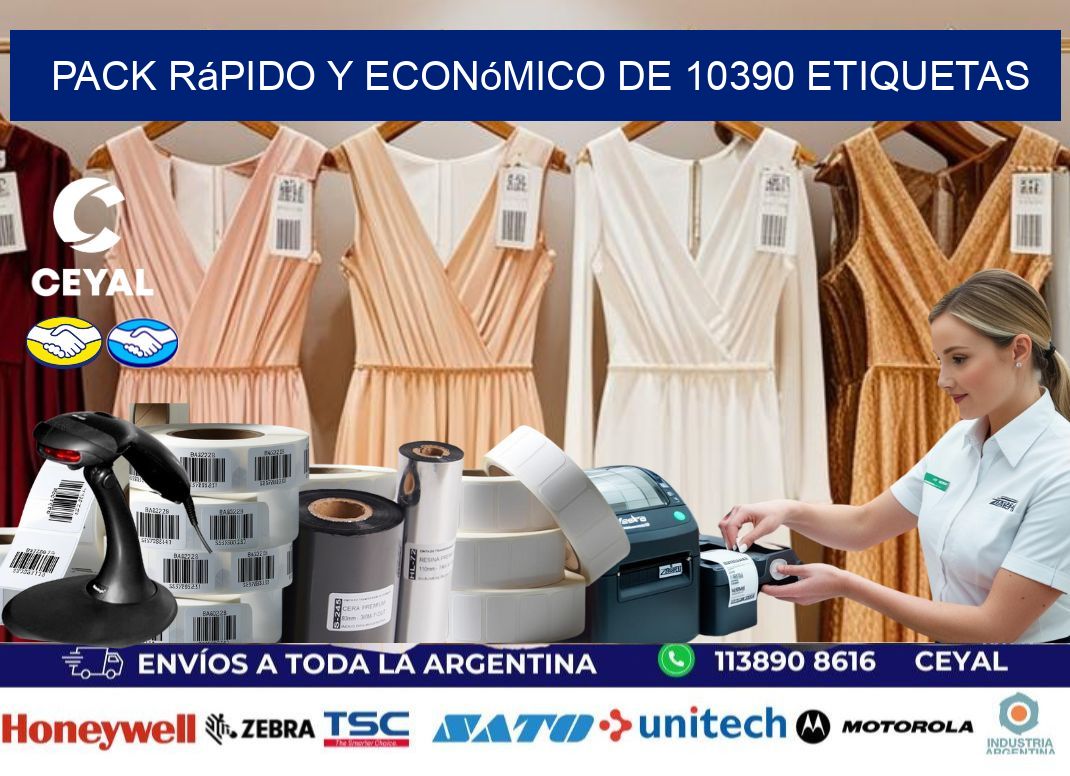 Pack rápido y económico de 10390 etiquetas