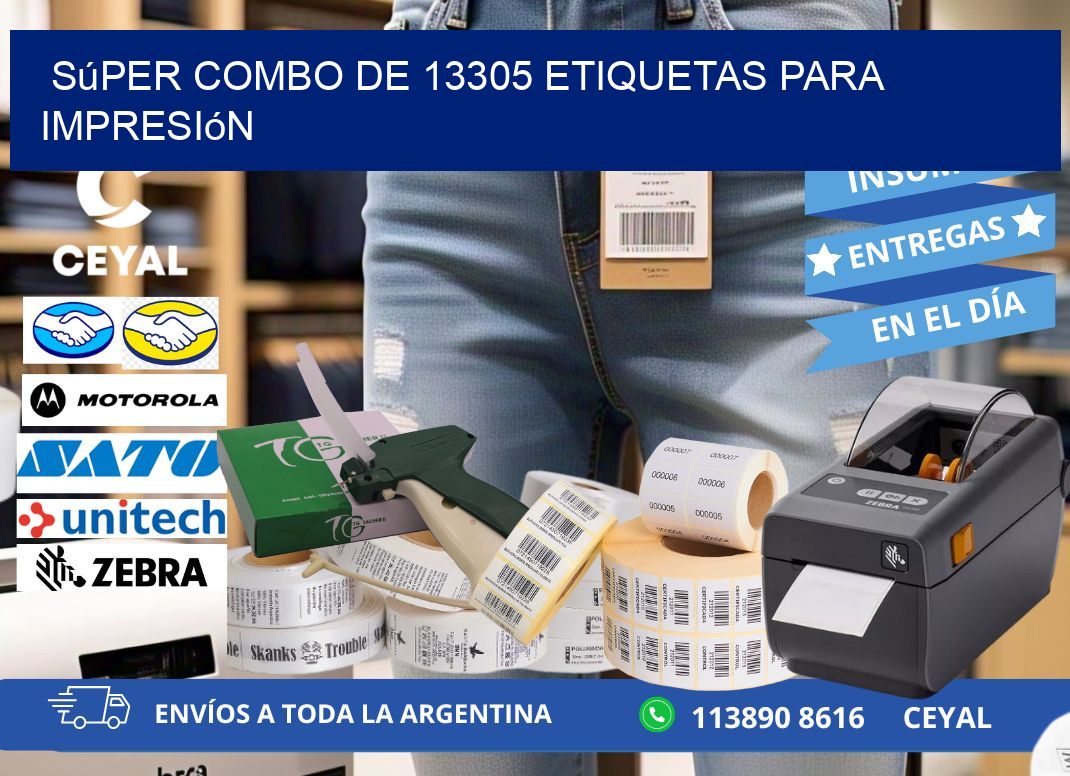 Súper combo de 13305 etiquetas para impresión