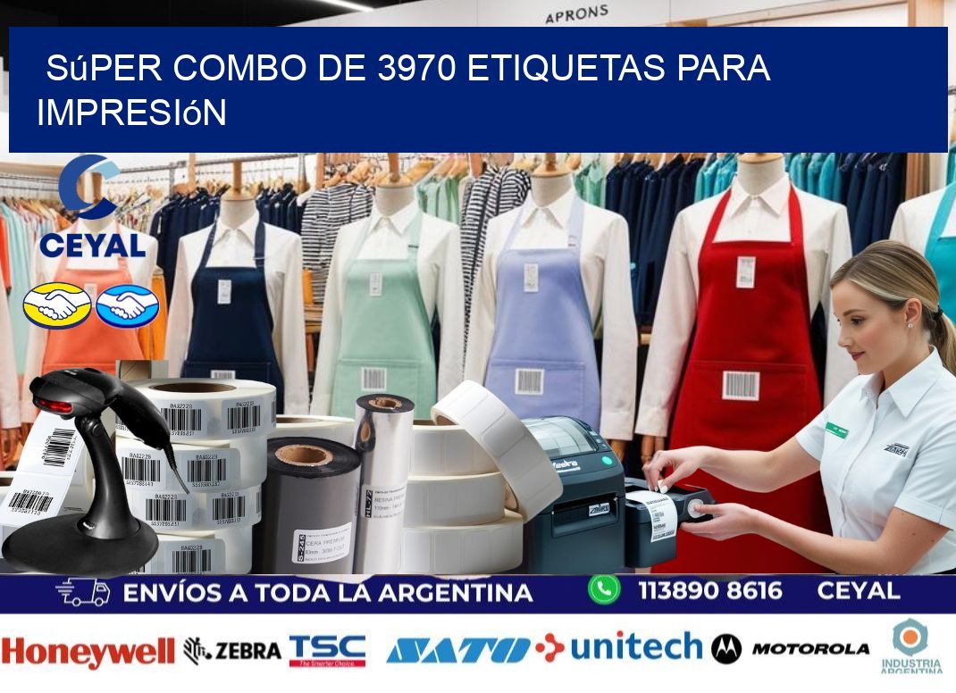 Súper combo de 3970 etiquetas para impresión