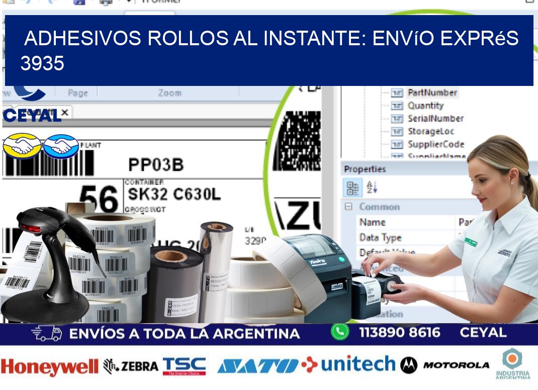 Adhesivos rollos al Instante: Envío Exprés 3935