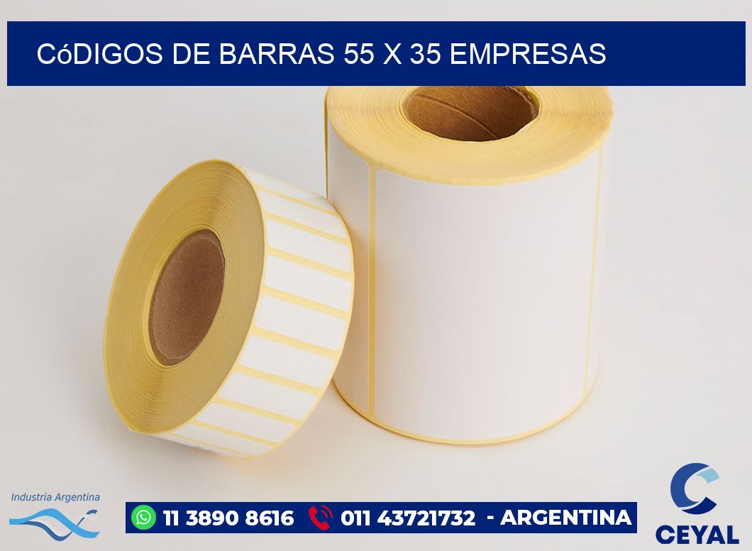 Códigos de Barras 55 x 35 empresas