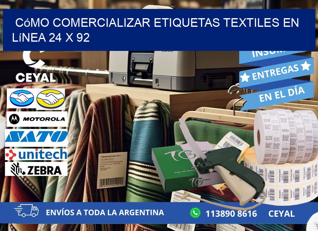 Cómo Comercializar Etiquetas Textiles en Línea 24 x 92