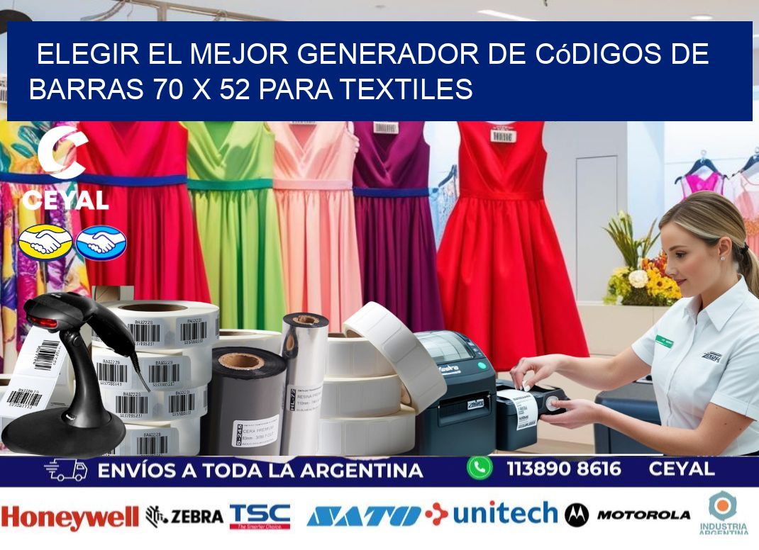 Elegir el Mejor Generador de Códigos de Barras 70 x 52 para Textiles