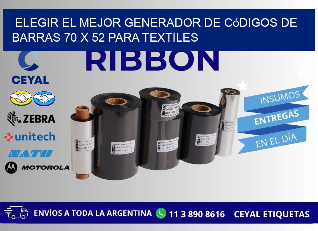 Elegir el Mejor Generador de Códigos de Barras 70 x 52 para Textiles