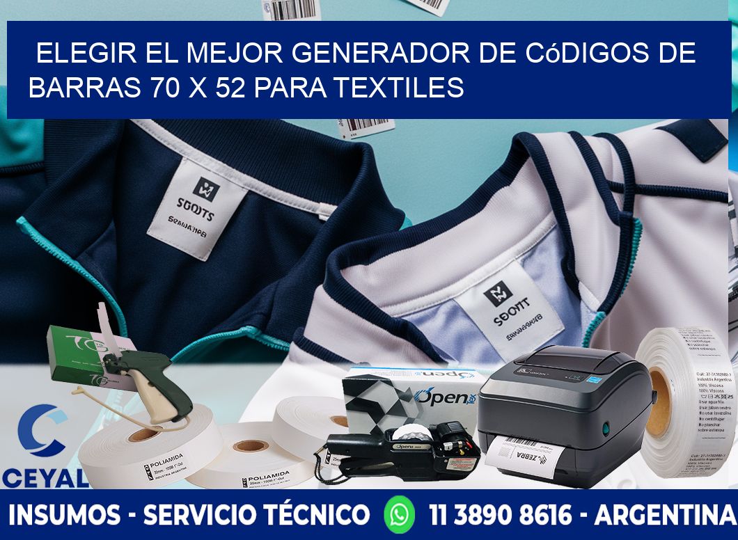 Elegir el Mejor Generador de Códigos de Barras 70 x 52 para Textiles