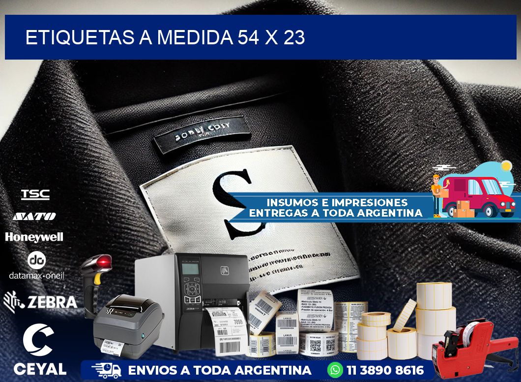 Etiquetas a medida 54 x 23