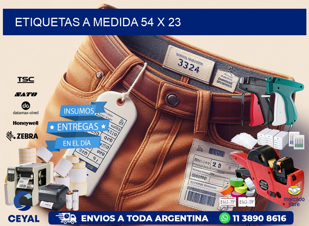 Etiquetas a medida 54 x 23